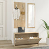Juego de gabinete de zapatos Vidaxl 3 en 1 madera editada Sonoma Oak coloreed
