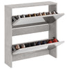 Gabinete de zapatos Vidaxl con espejo 2 capas de 2 capas 63x17x67 CM Precio de concreto