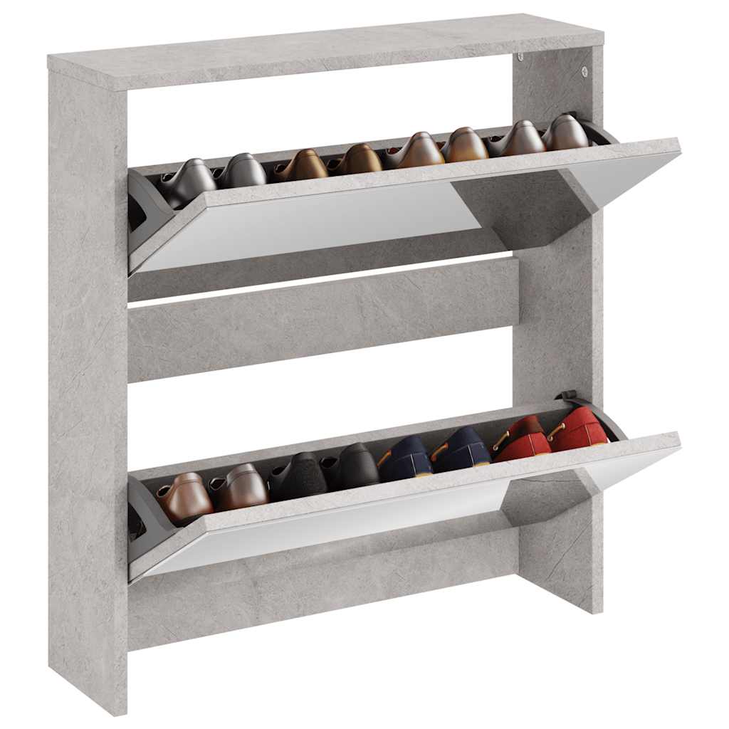 Gabinete de zapatos Vidaxl con espejo 2 capas de 2 capas 63x17x67 CM Precio de concreto