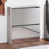 Gabinete de zapatos Vidaxl con espejo 2 capas de 2 capas 63x17x67 CM Precio de concreto