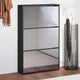 Gabinete de zapatos Vidaxl con espejo 3 capas 63x17x102.5 cm negro