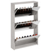 Gabinete de zapato Vidaxl con espejo 3 capas 63x17x102.5 cm Precio de concreto