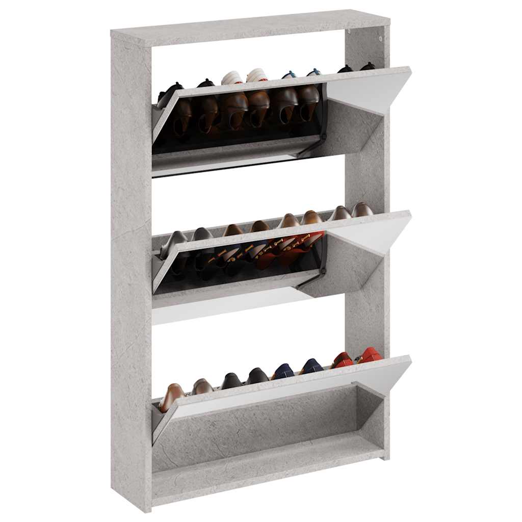 Gabinete de zapato Vidaxl con espejo 3 capas 63x17x102.5 cm Precio de concreto