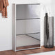 Gabinete de zapato Vidaxl con espejo 3 capas 63x17x102.5 cm Precio de concreto