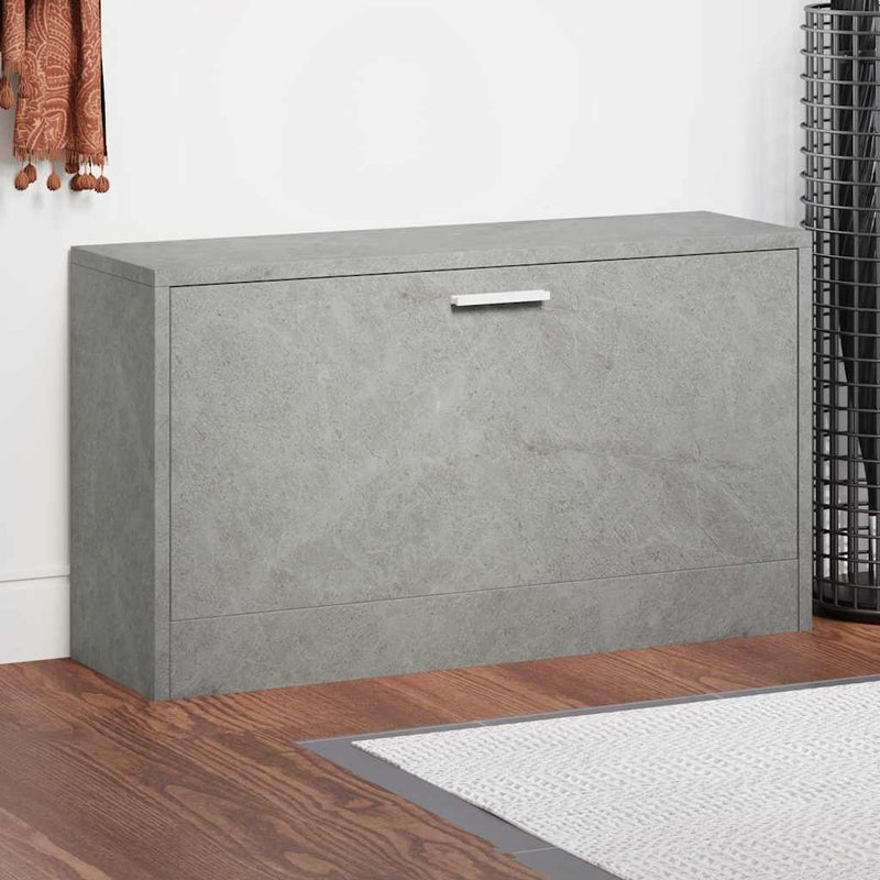 Vidaxl Shoes Bank 80x24x45 cm de madera procesada betongrijs