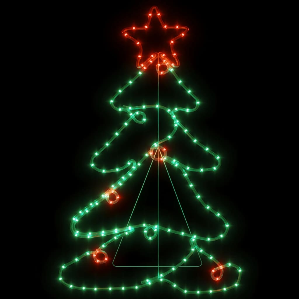 Albero di figura di Natale Vidaxl con 144 LED 88x56 cm