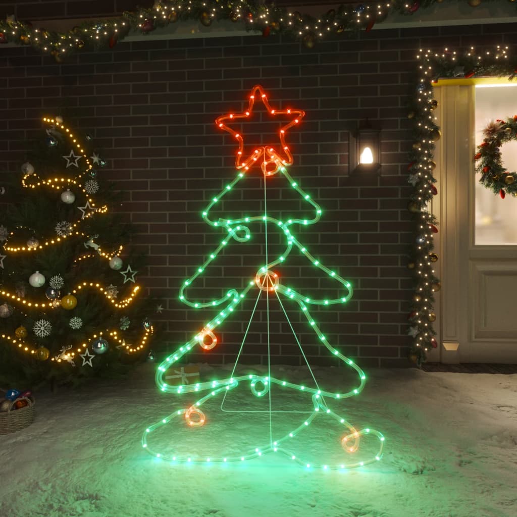 Albero di figura di Natale Vidaxl con 144 LED 88x56 cm