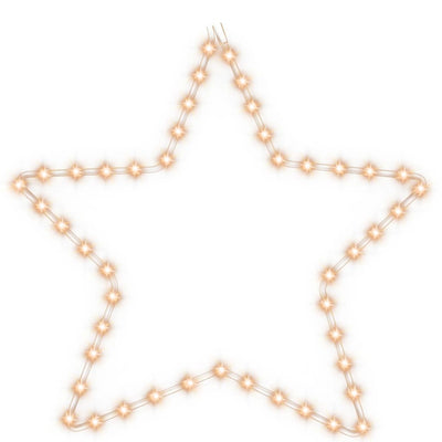 Estrella de figura navideña de Vidaxl con 48 LED blancos cálidos de 56 cm