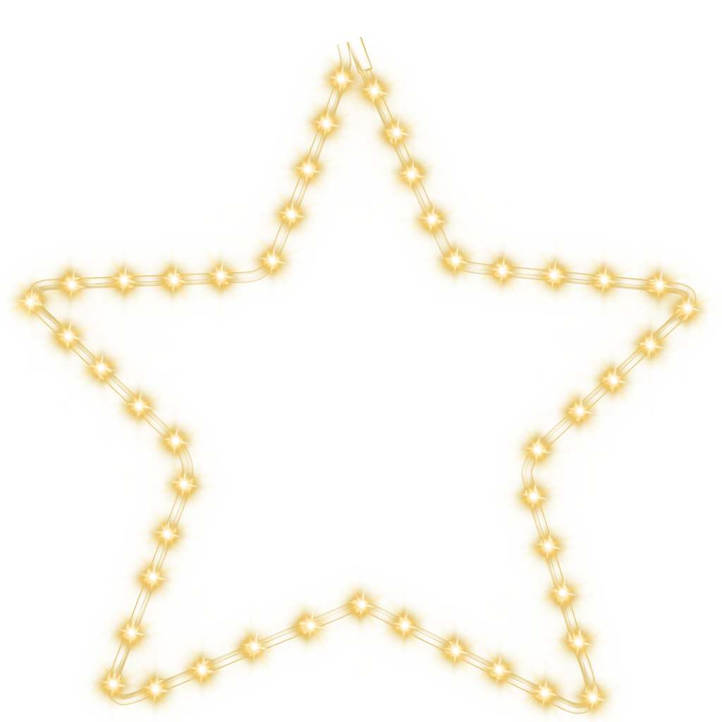 Estrella de figura navideña de Vidaxl con 48 LED blancos cálidos de 56 cm