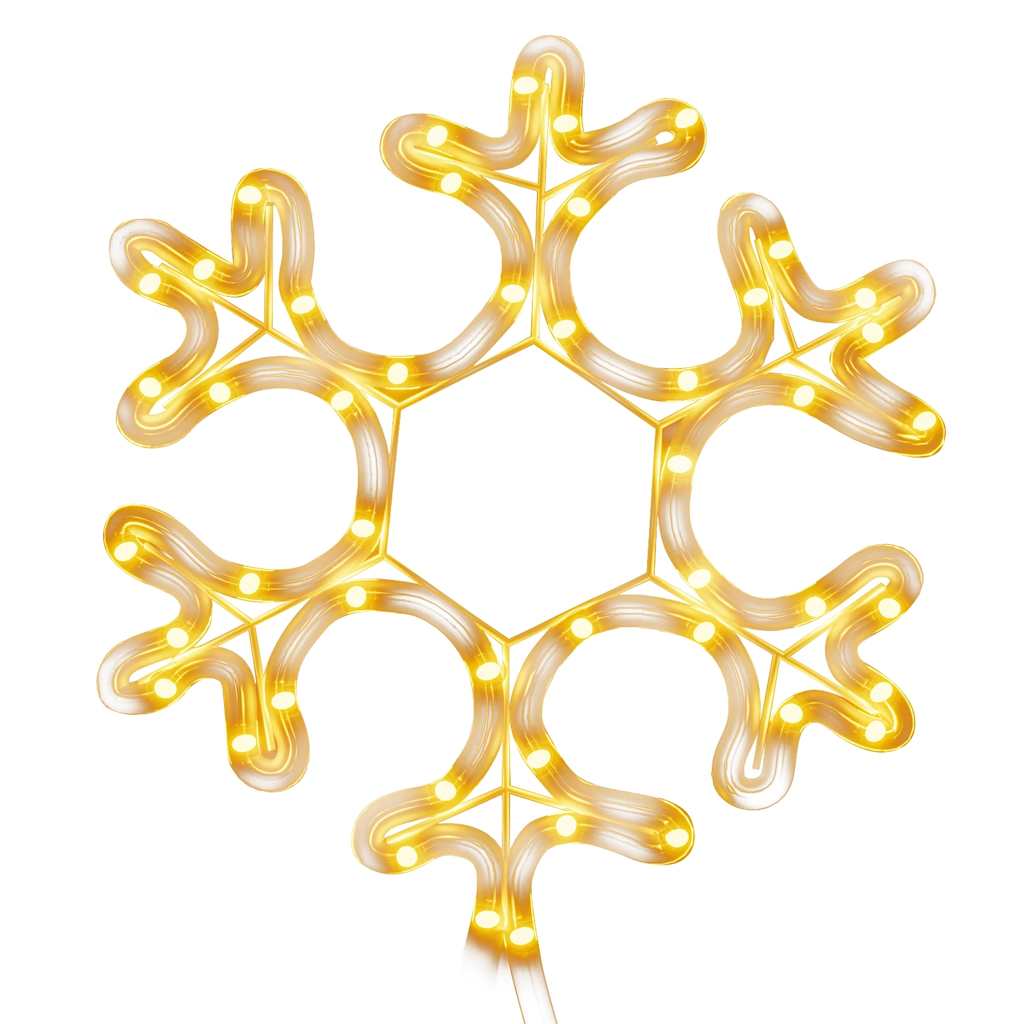 Vidaxl Figura navideña copo de nieve con 48 LED de blanco cálido 27x27 cm