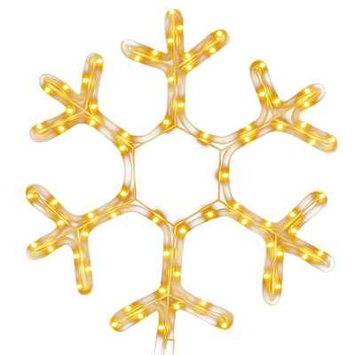 Vidaxl Figura natalizia fiocco di neve con 72 LED WHITE CALDI 38x37 cm