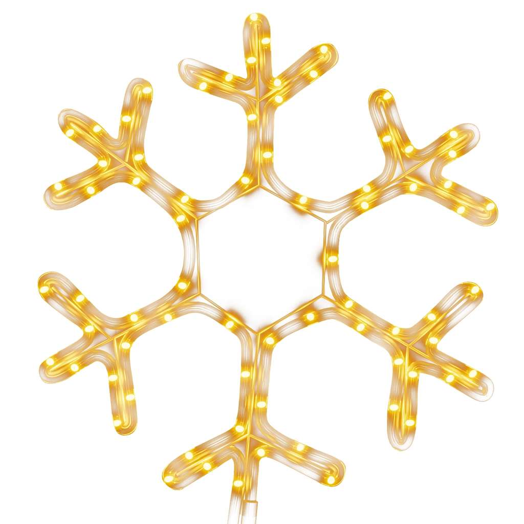 Vidaxl Figura natalizia fiocco di neve con 72 LED WHITE CALDI 38x37 cm