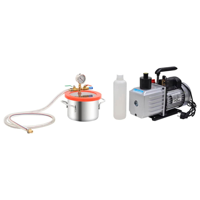 Camera di vuoto Vidaxl con pompa a 2 marce 3,7 L
