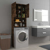 Gabinete de lavadora Vidaxl 64x25.5x190 cm de roble ahumado