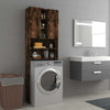 Gabinete de lavadora Vidaxl 64x25.5x190 cm de roble ahumado