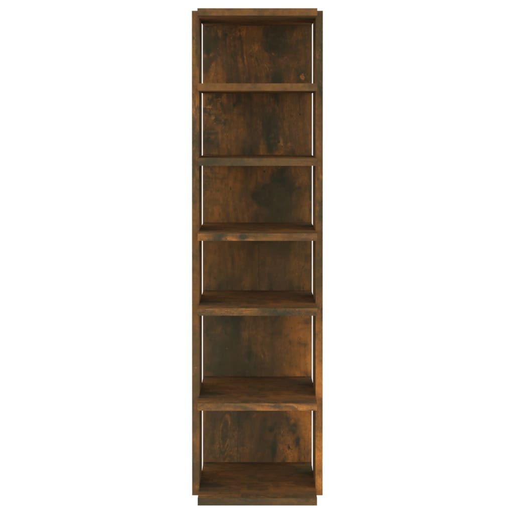 Vidaxl Shoe Rack 27.5x27x102 cm de madera procesada de roble ahumado coloreado