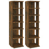 Spacchi di scarpe Vidaxl 2 PC 27.5x27x102 cm Oak fumo fumato trasformato