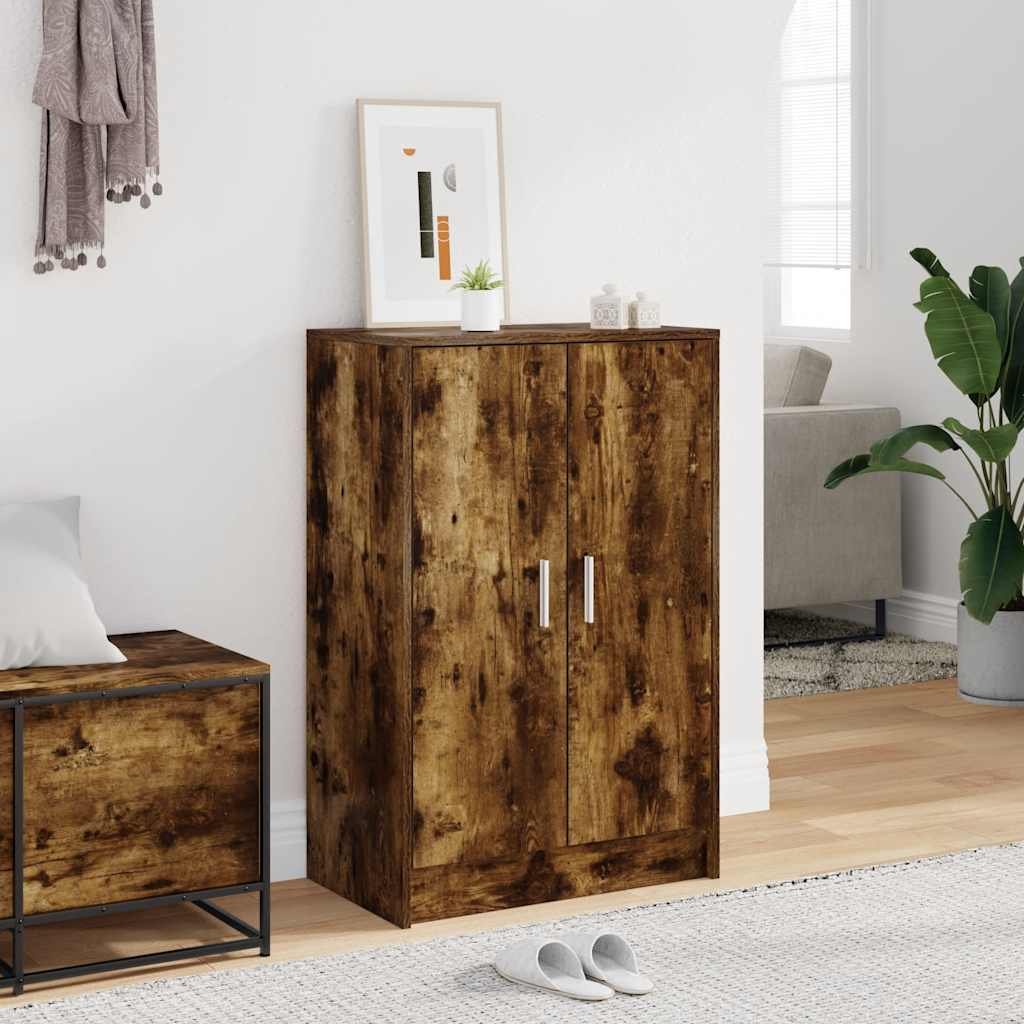 Vidaxl schoenenkast 60x35x92 cm bewerkt hout gerookt eikenkleurig