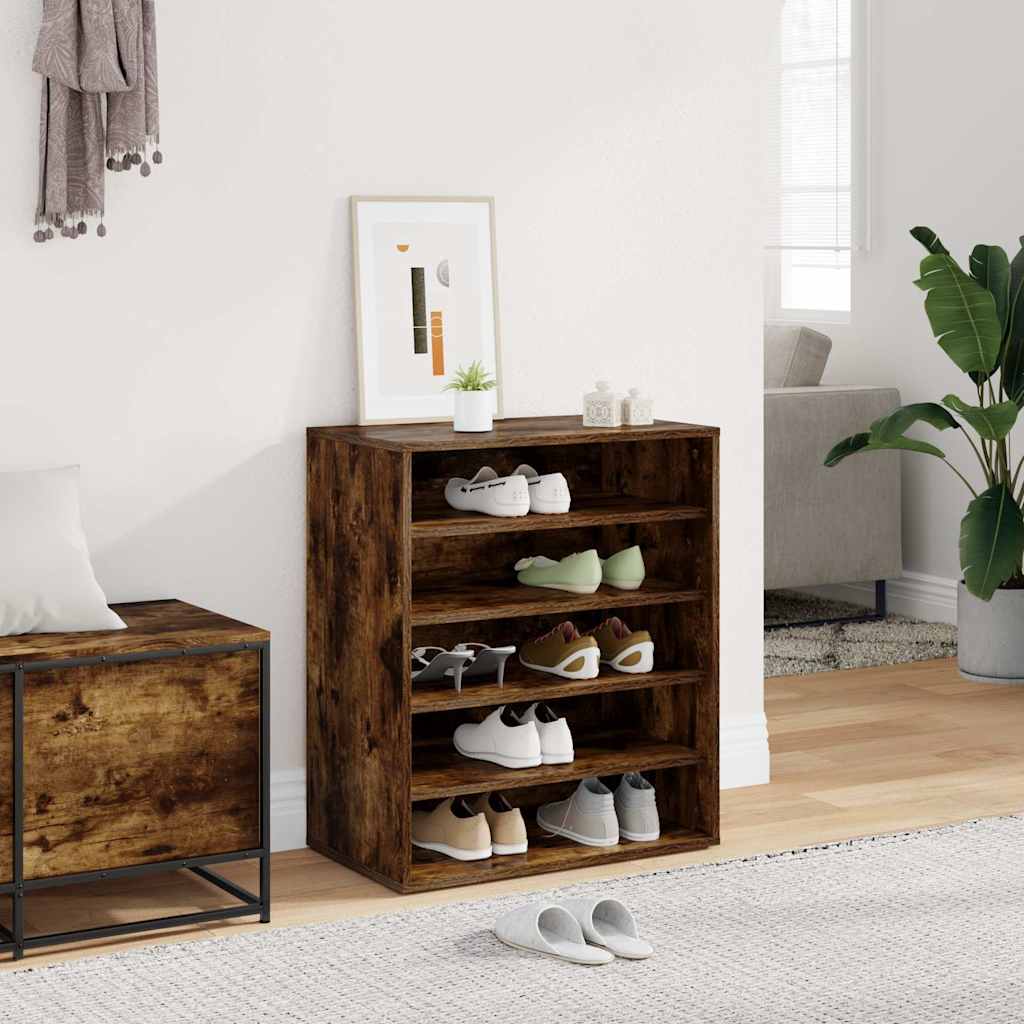 Vidaxl schoenenkast 60x35x70 cm bewerkt hout grijs sonoma eikenkleurig