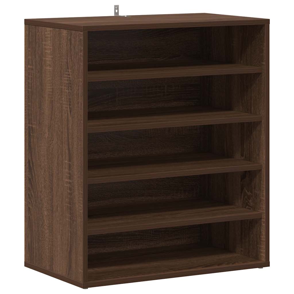 Gabinete de zapatos Vidaxl 60x35x70 cm Corte de madera de madera de roble de madera
