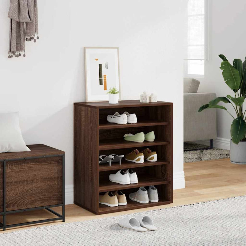 Gabinete de zapatos Vidaxl 60x35x70 cm Corte de madera de madera de roble de madera