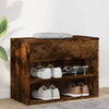 Vidaxl Shoes Bank 60x30x45 cm de madera propiedad de madera ahumada coloreada