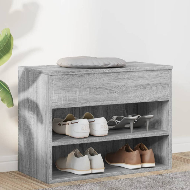 Vidaxl Shoes Bank 60x30x45 cm de madera de madera propiedad de Oak de Oak