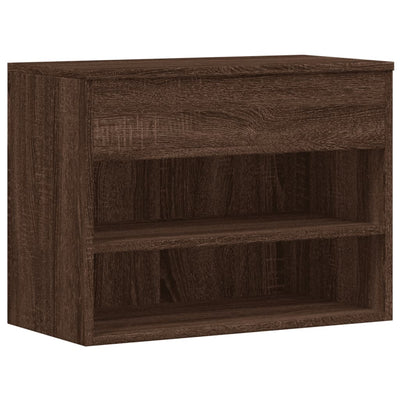 Vidaxl Shoes Bank 60x30x45 cm Color de roble de madera propiedad de madera propiedad