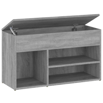 Divano scarpa Vidaxl 80x30x45 cm Colore di quercia in legno grigio in legno