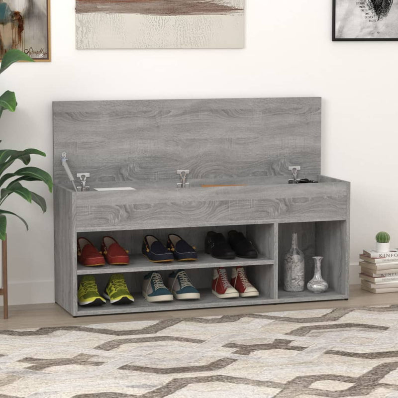 Sofá de zapatos Vidaxl 105x30x45 cm Color de roble de sonoma de madera procesada