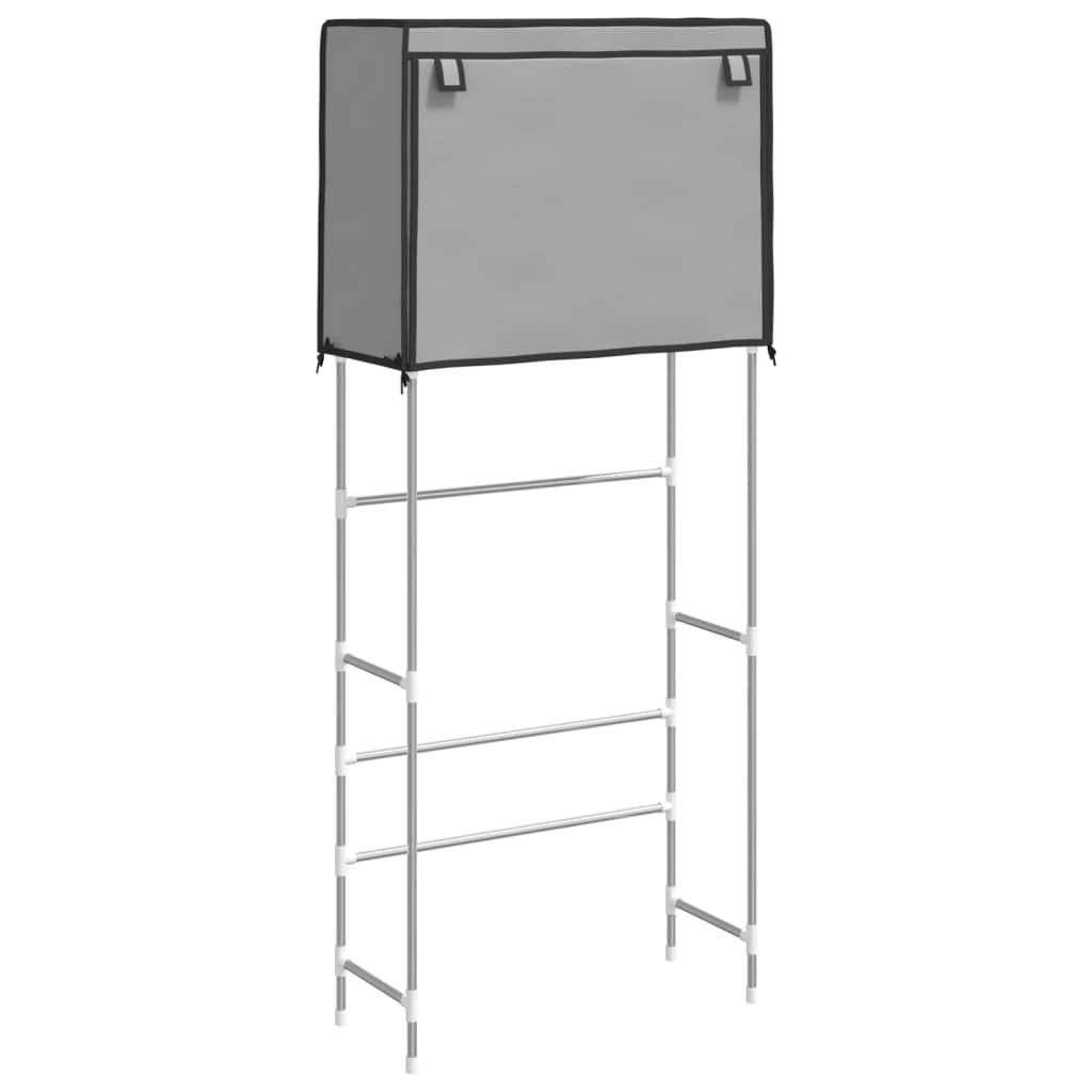 Vidaxl Rack de almacenamiento para lavadora boven 2 capas 71x29.5x170.5 cm de gris