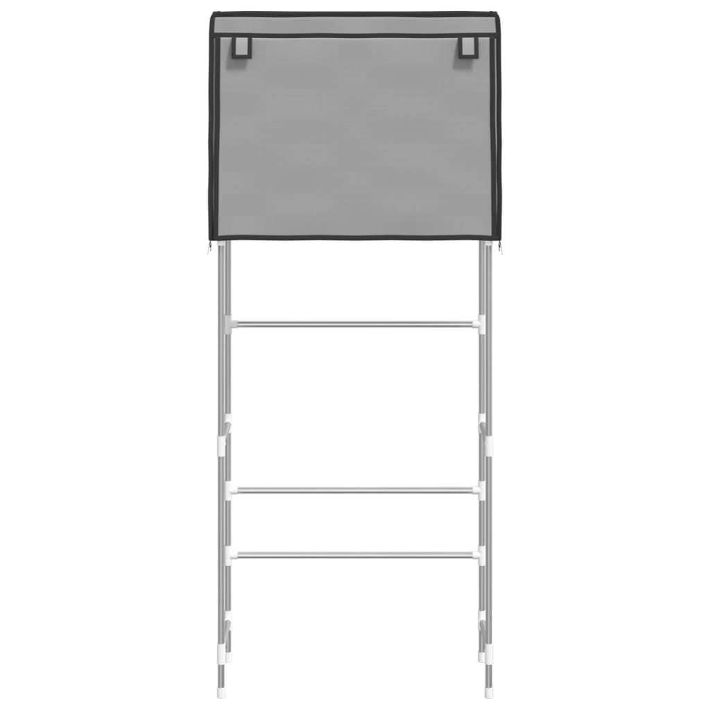 Vidaxl Rack de almacenamiento para lavadora boven 2 capas 71x29.5x170.5 cm de gris
