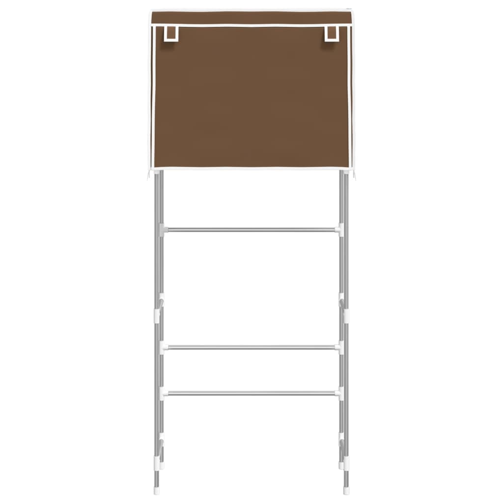 Vidaxl Rack de almacenamiento para lavadora boven 2 capas 71x29.5x170.5 cm marrón