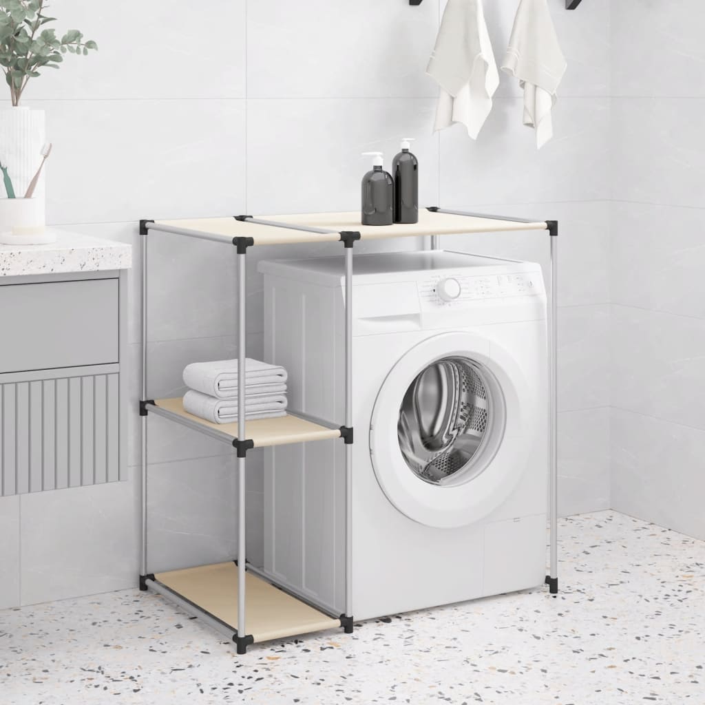 Vidaxl Storage Rack para lavadora boba 87x55x90.5 cm de crema de hierro