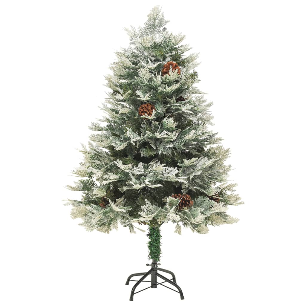 Vidaxl Tree di Natale con coni a LED e pini 120 cm PVC e PE Green
