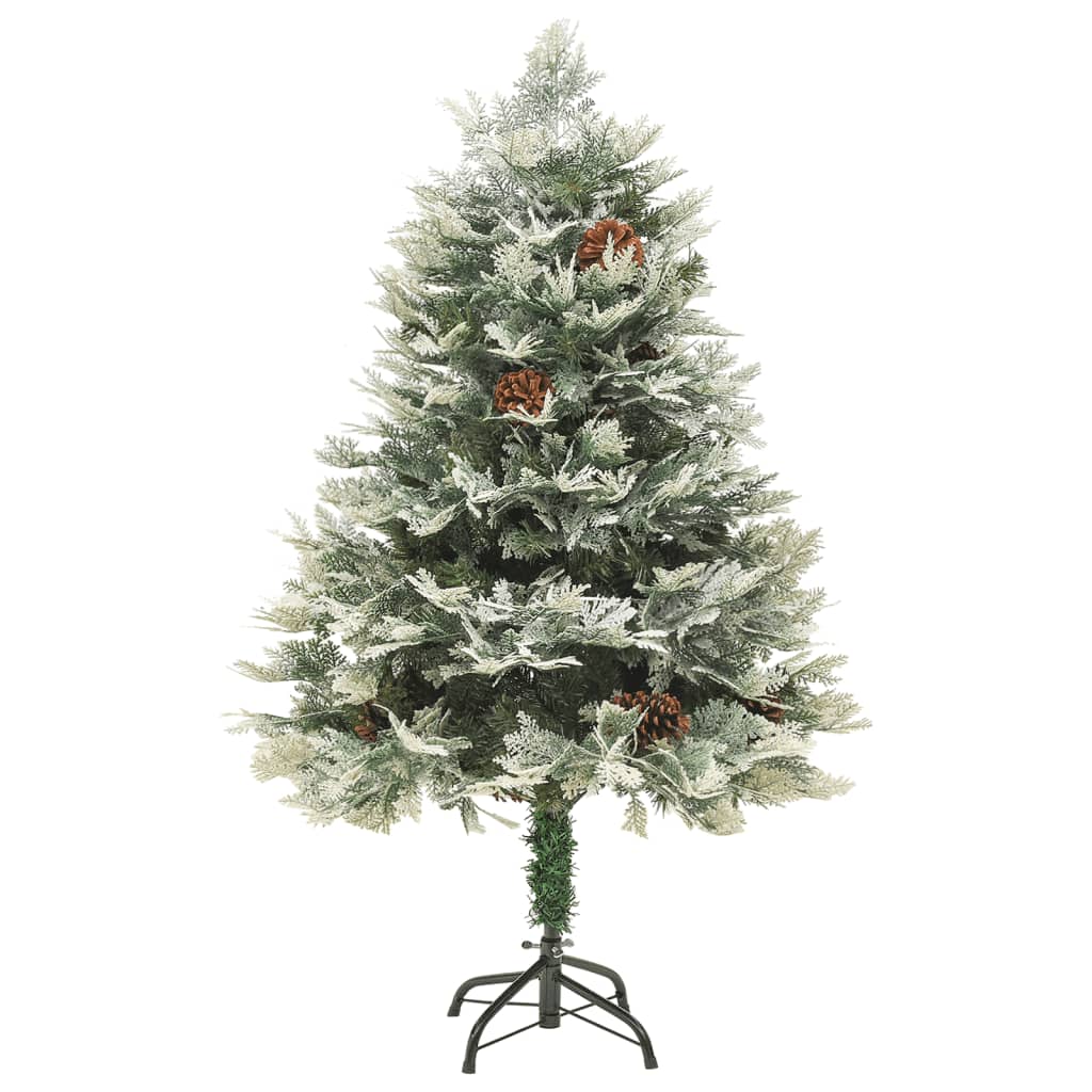 Árbol de Navidad Vidaxl con conos LED y pino 150 cm PVC y PE Green