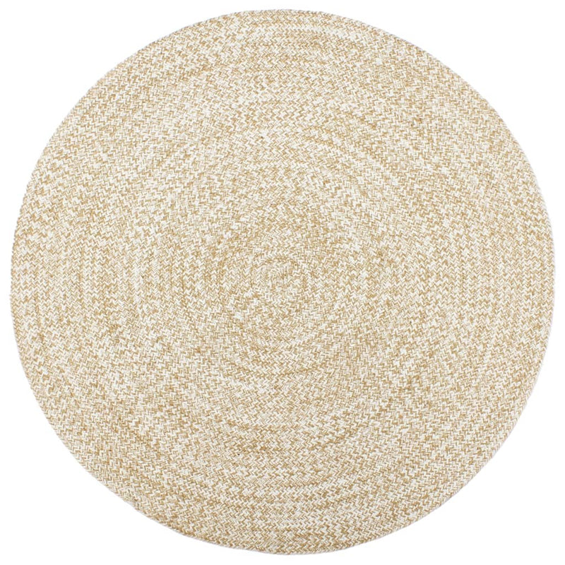 Vidaxl tappeto fatti a mano da 180 cm bianco e marrone
