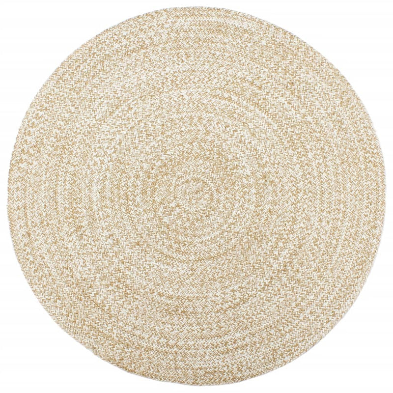 Vidaxl tappeto fatto a mano 240 cm bianco e marrone