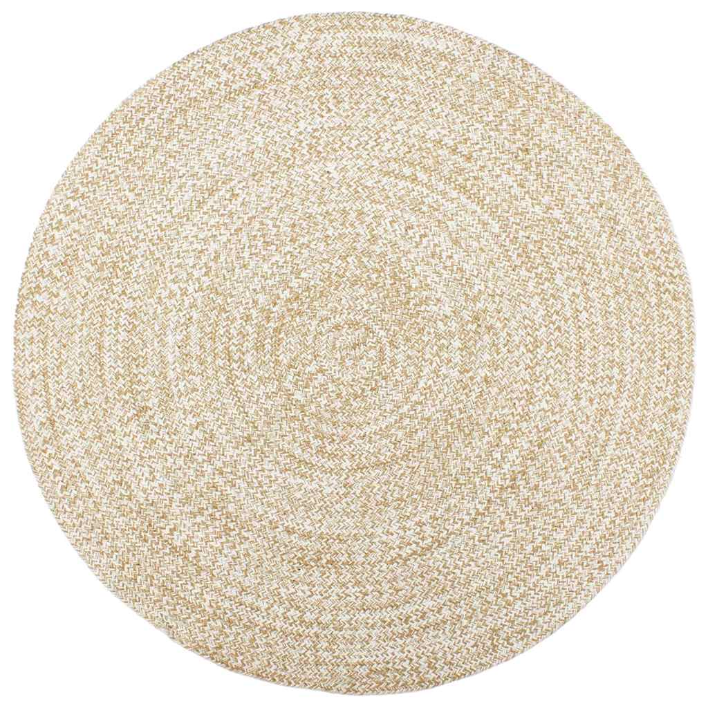 Vidaxl tappeto fatto a mano 240 cm bianco e marrone
