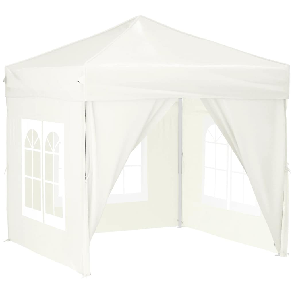 Vidaxl PartyTent plegable con paredes laterales de 2x2 m de crema