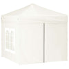 Vidaxl PartyTent plegable con paredes laterales de 2x2 m de crema