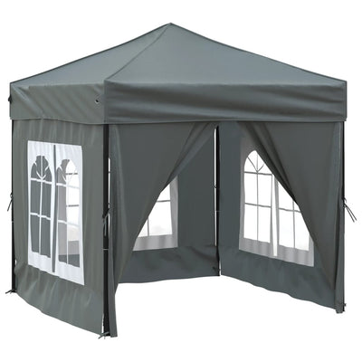 Vidaxl PartyTent pieghevole con pareti laterali 2x2 m antracite