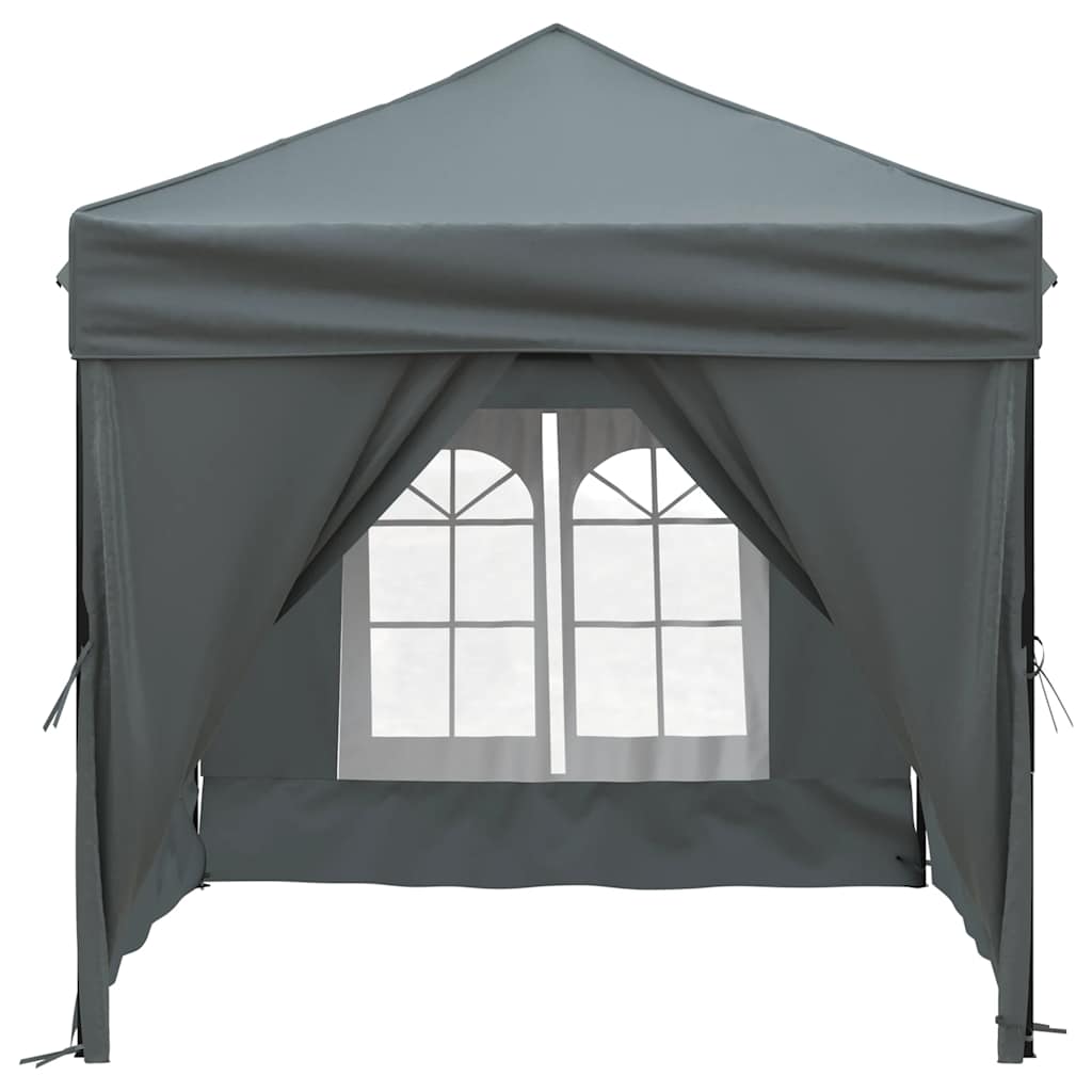 Vidaxl PartyTent plegable con paredes laterales 2x2 m antracita