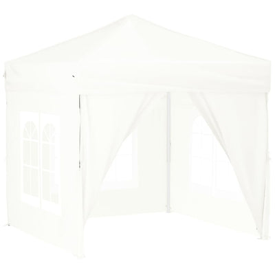 Vidaxl PartyTent pieghevole con pareti laterali 2x2 m bianco