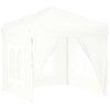 Vidaxl PartyTent pieghevole con pareti laterali 2x2 m bianco