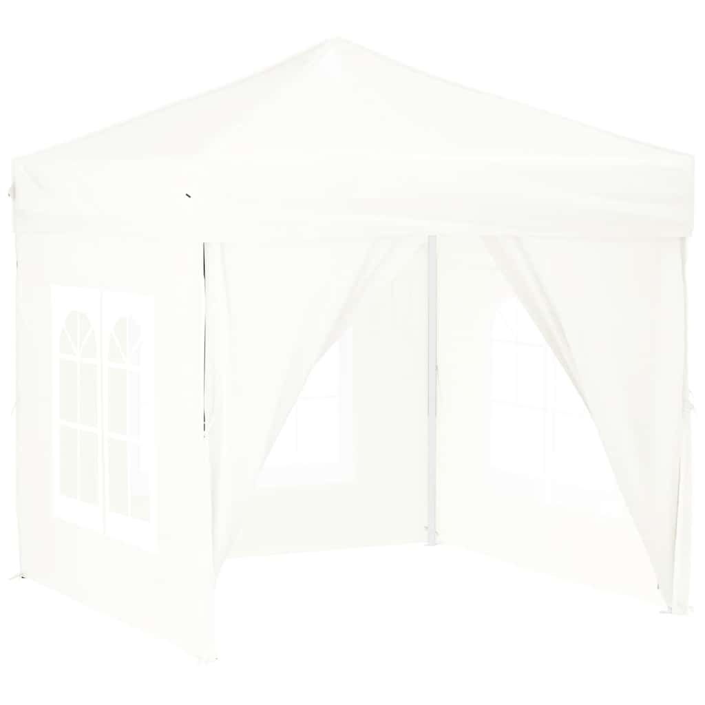 Vidaxl PartyTent pieghevole con pareti laterali 2x2 m bianco