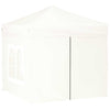 Vidaxl PartyTent pieghevole con pareti laterali 2x2 m bianco
