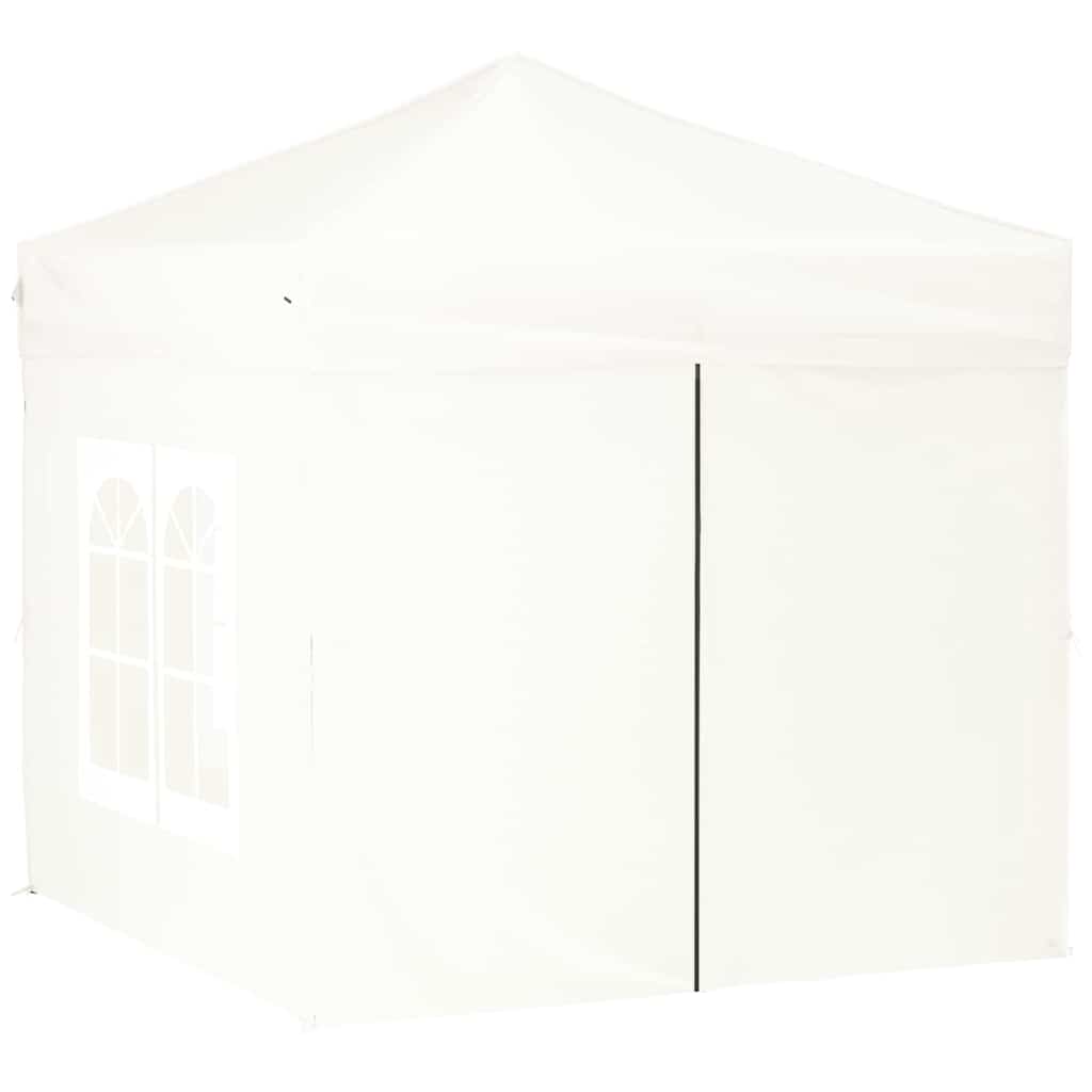 Vidaxl PartyTent plegable con paredes laterales 2x2 m blanco