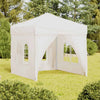 Vidaxl PartyTent pieghevole con pareti laterali 2x2 m bianco
