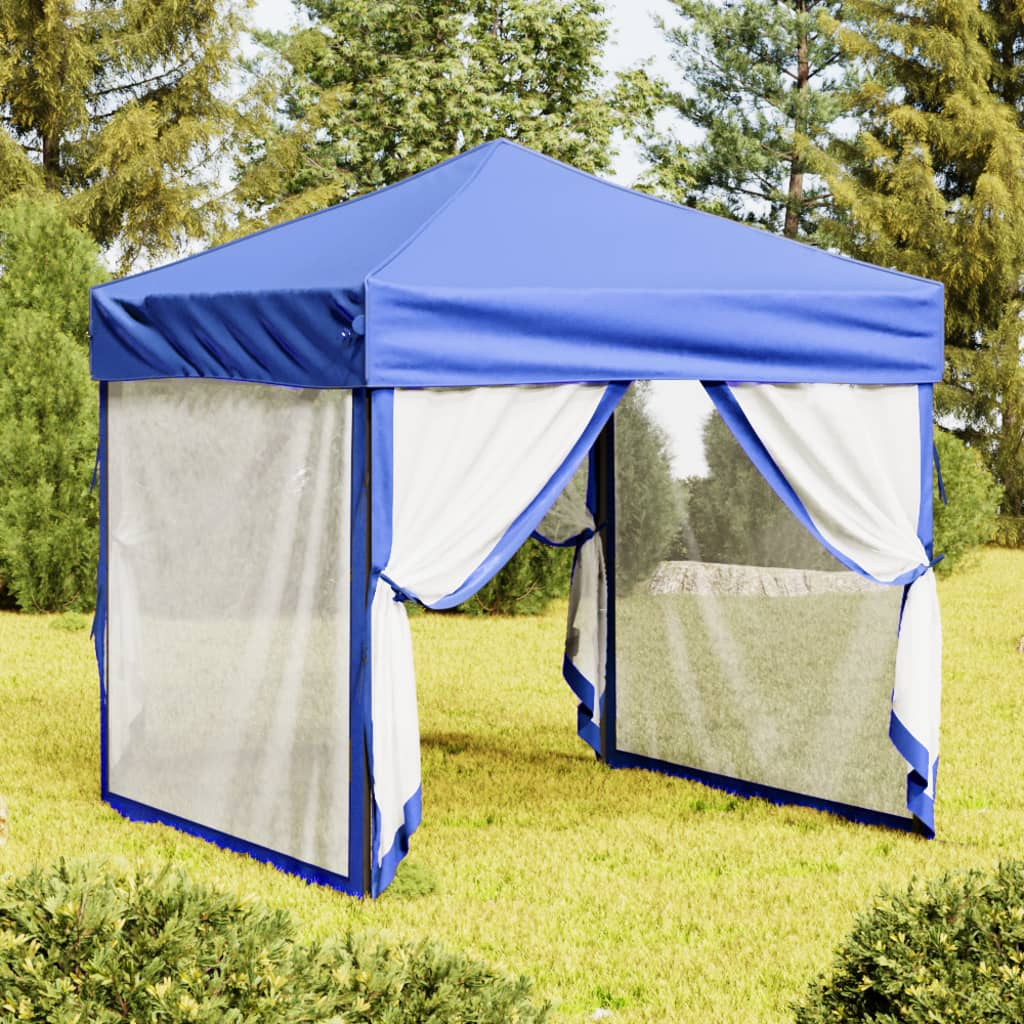 Vidaxl PartyTent plegable con paredes laterales 2x2 m azul